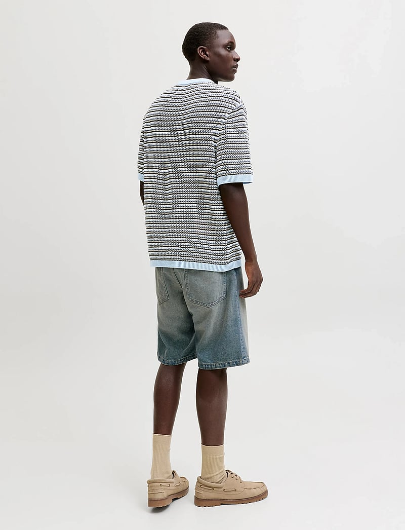 Jack & Jones - JORCARLO KNIT CREW NECK STYD SS26 - lyhythihaiset - cashmere blue - 3