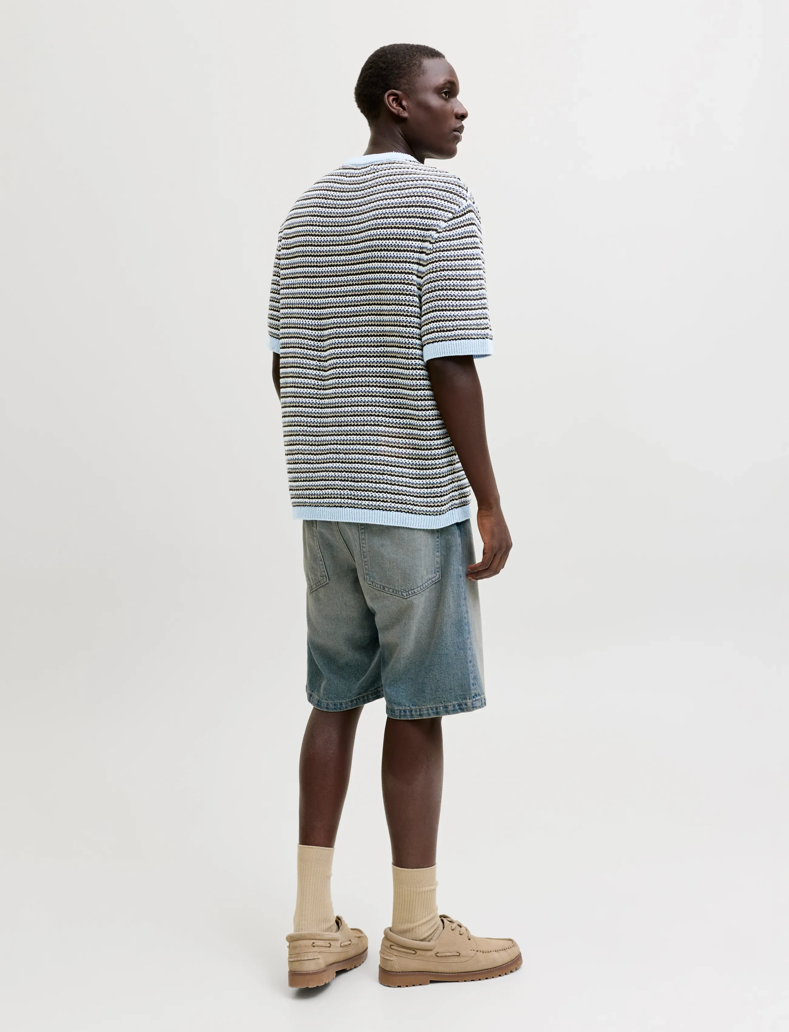Jack & Jones - JORCARLO KNIT CREW NECK STYD SS26 - kortärmade t-shirts - cashmere blue - 3