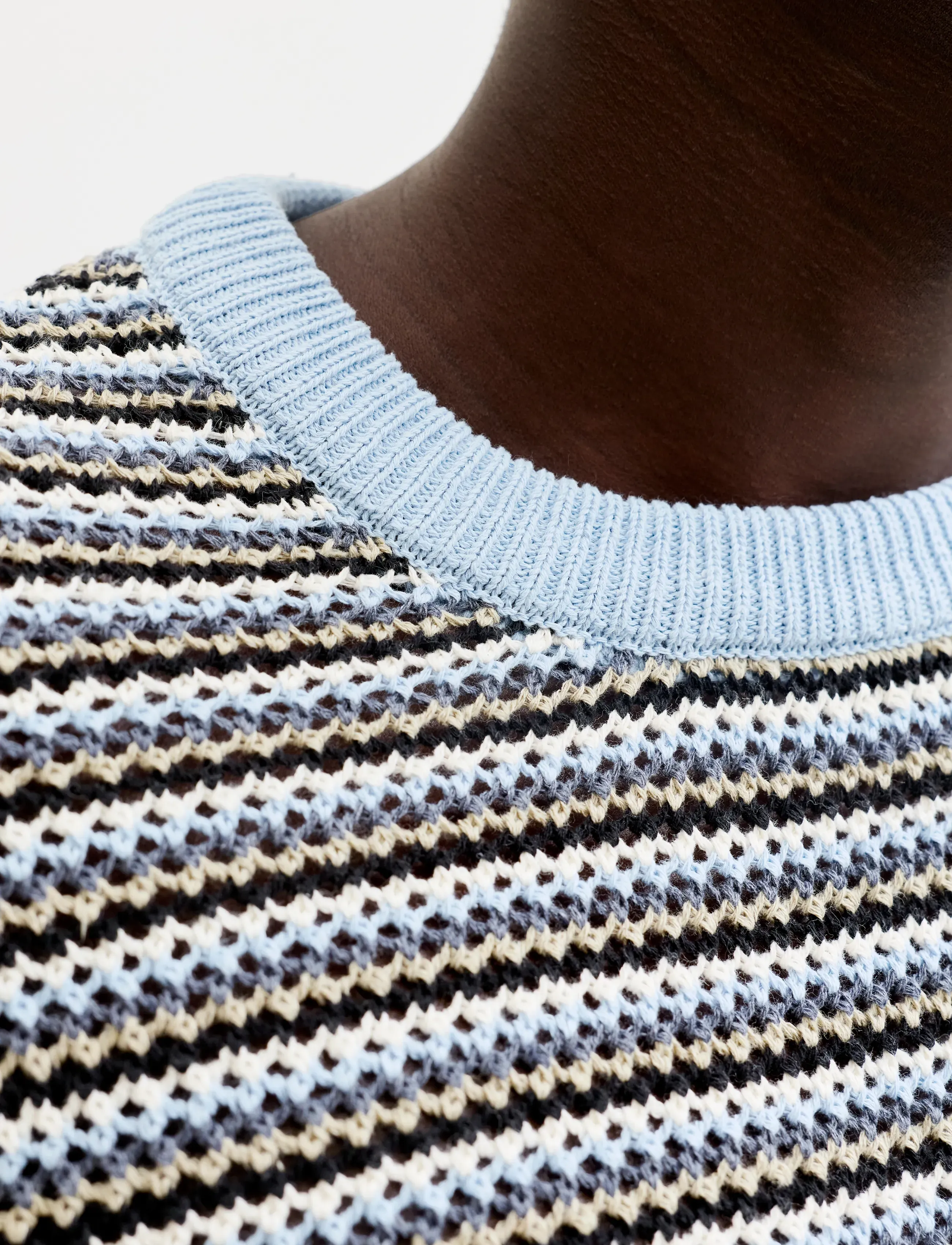 Jack & Jones - JORCARLO KNIT CREW NECK STYD SS26 - kortärmade t-shirts - cashmere blue - 5