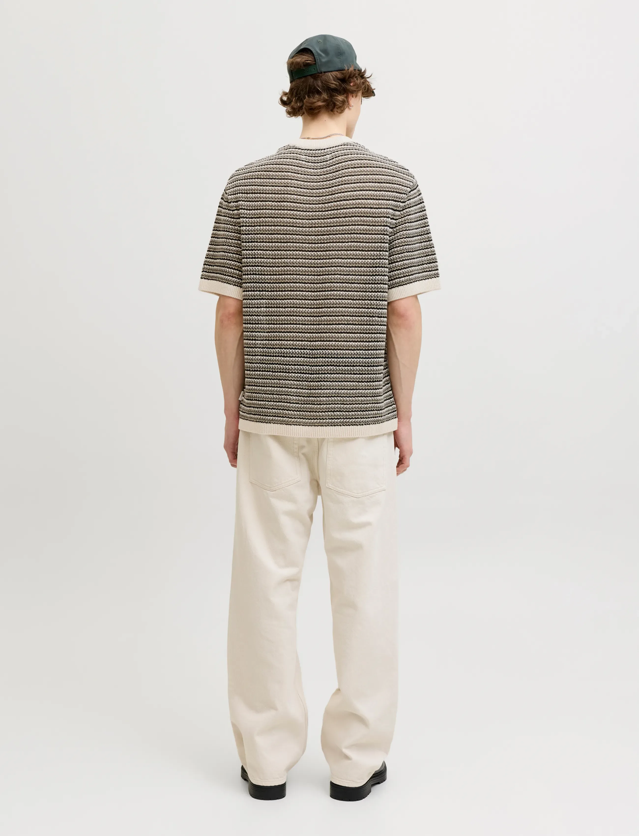 Jack & Jones - JORCARLO KNIT CREW NECK STYD SS26 - kortærmede t-shirts - sea salt - 3