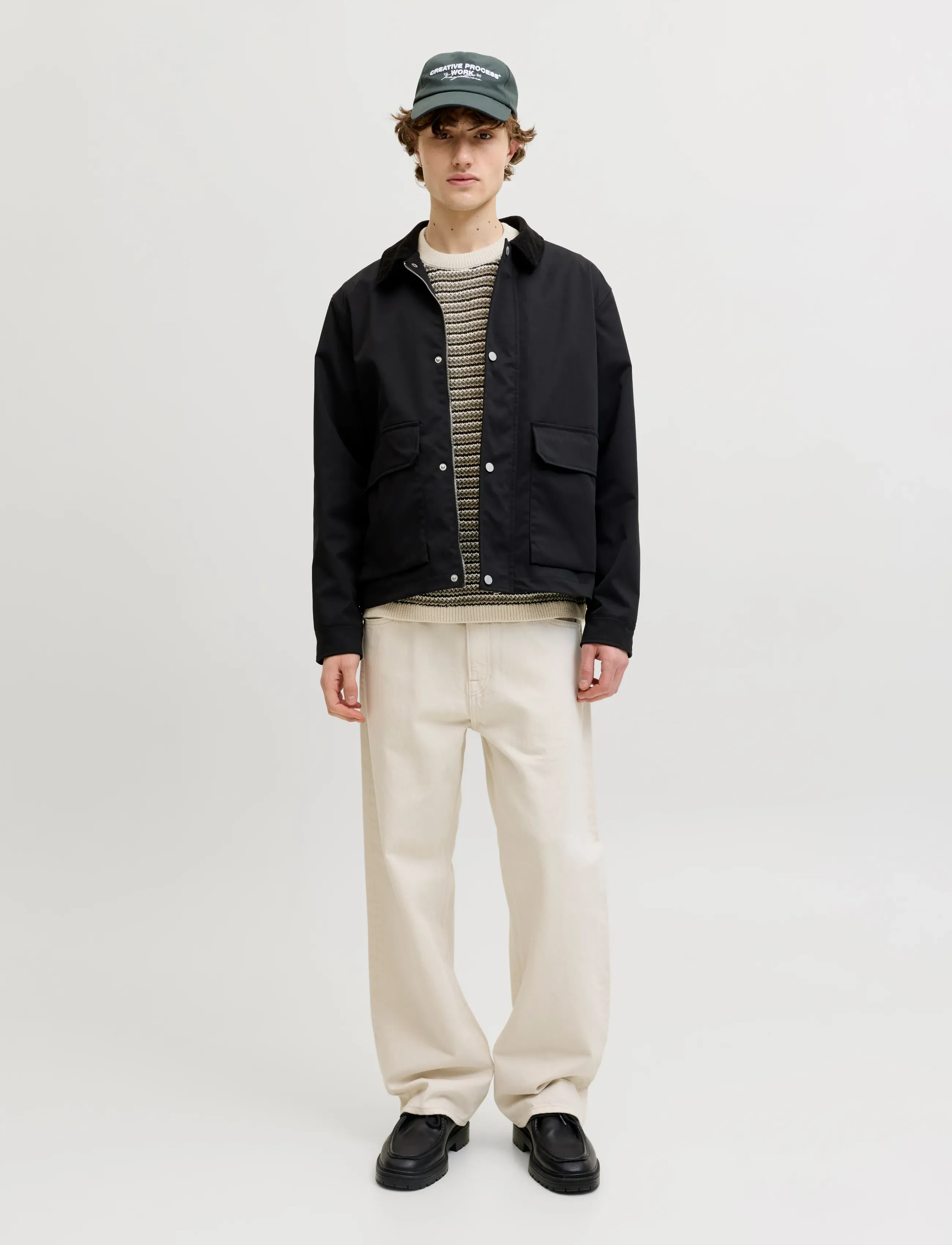 Jack & Jones - JORCARLO KNIT CREW NECK STYD SS26 - kortærmede t-shirts - sea salt - 4