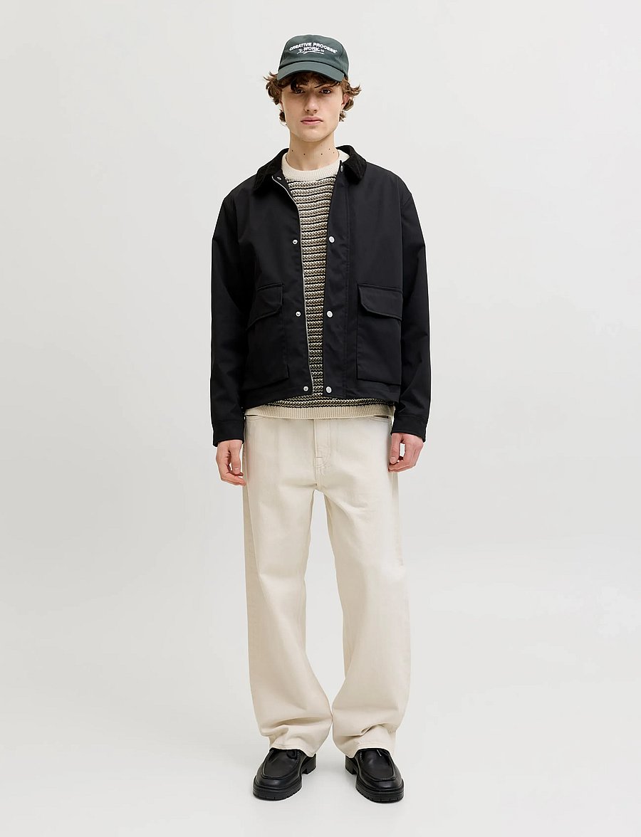 Jack & Jones - JORCARLO KNIT CREW NECK STYD SS26 - kortærmede t-shirts - sea salt - 4