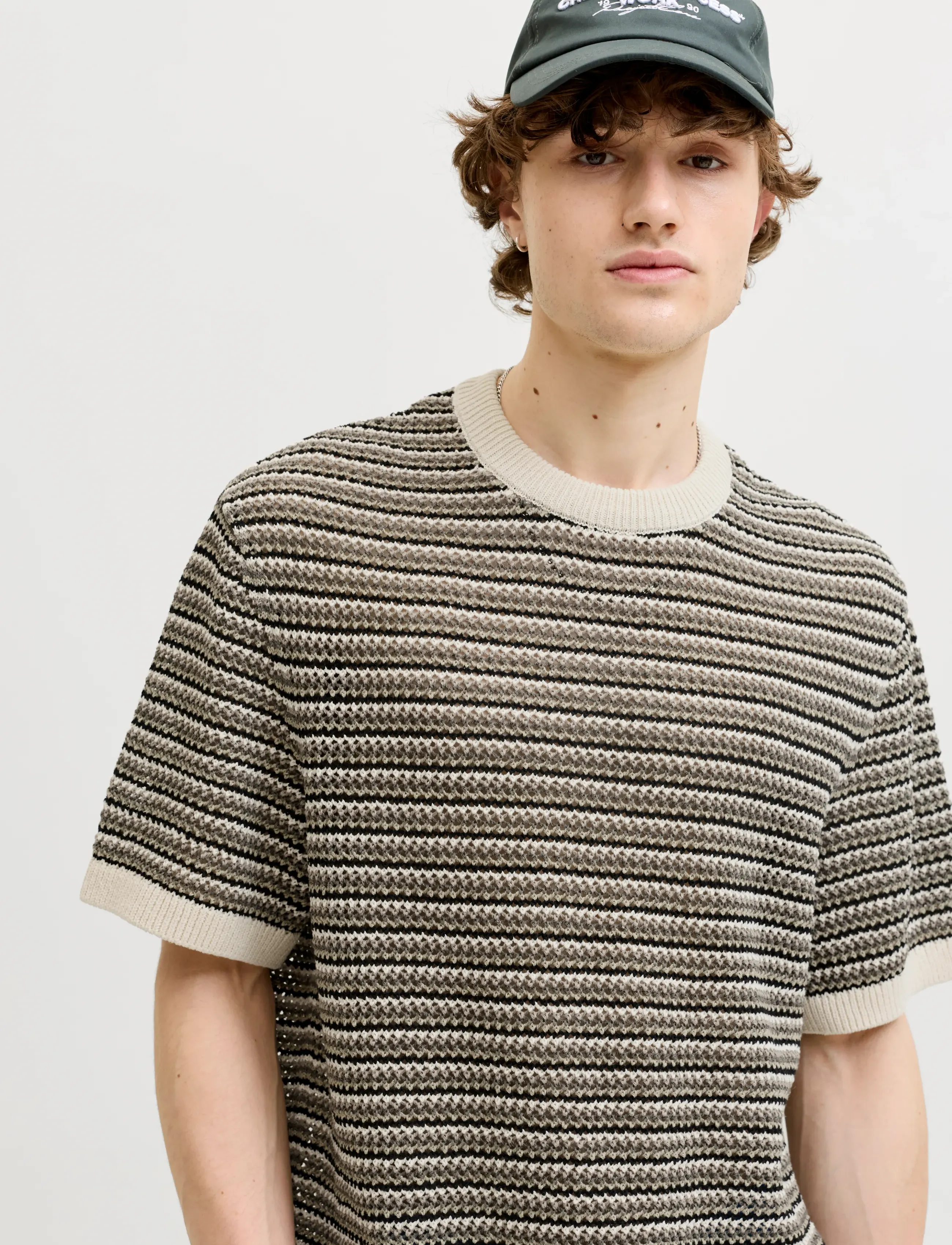 JACK & JONES Jorcarlo Knit Crew Neck Styd Ss26 t-shirts - bas herr – bild 5