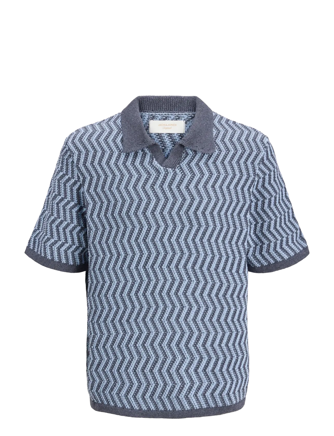 JACK & JONES Joraiden Knit Split Neck Polo Styd Ss26 Grau - XL - Herren