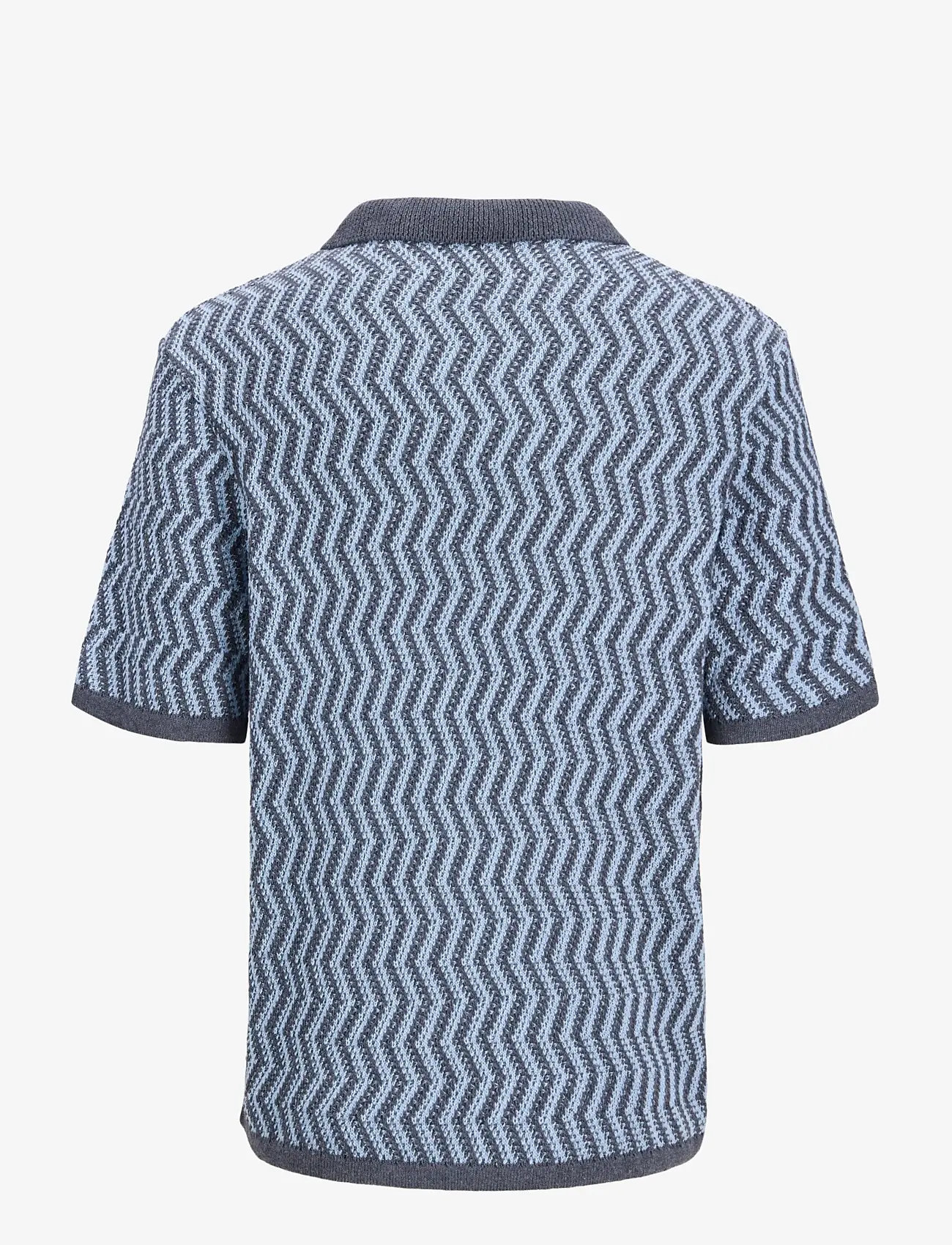 Jack & Jones - JORAIDEN KNIT SPLIT NECK POLO STYD SS26 - polostrik - odyssey gray - 2