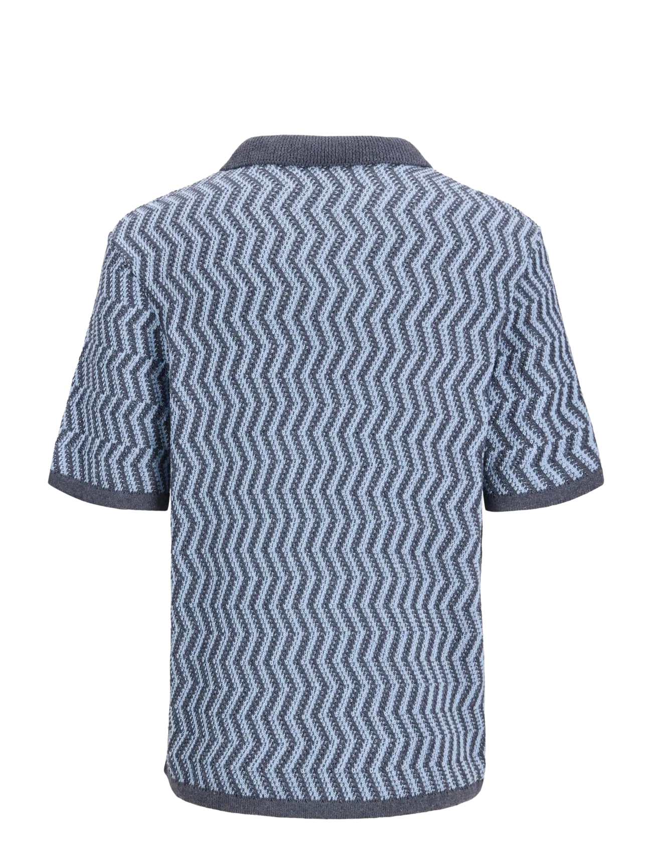 Jack & Jones - JORAIDEN KNIT SPLIT NECK POLO STYD SS26 - gestrickte polohemden - odyssey gray - 2