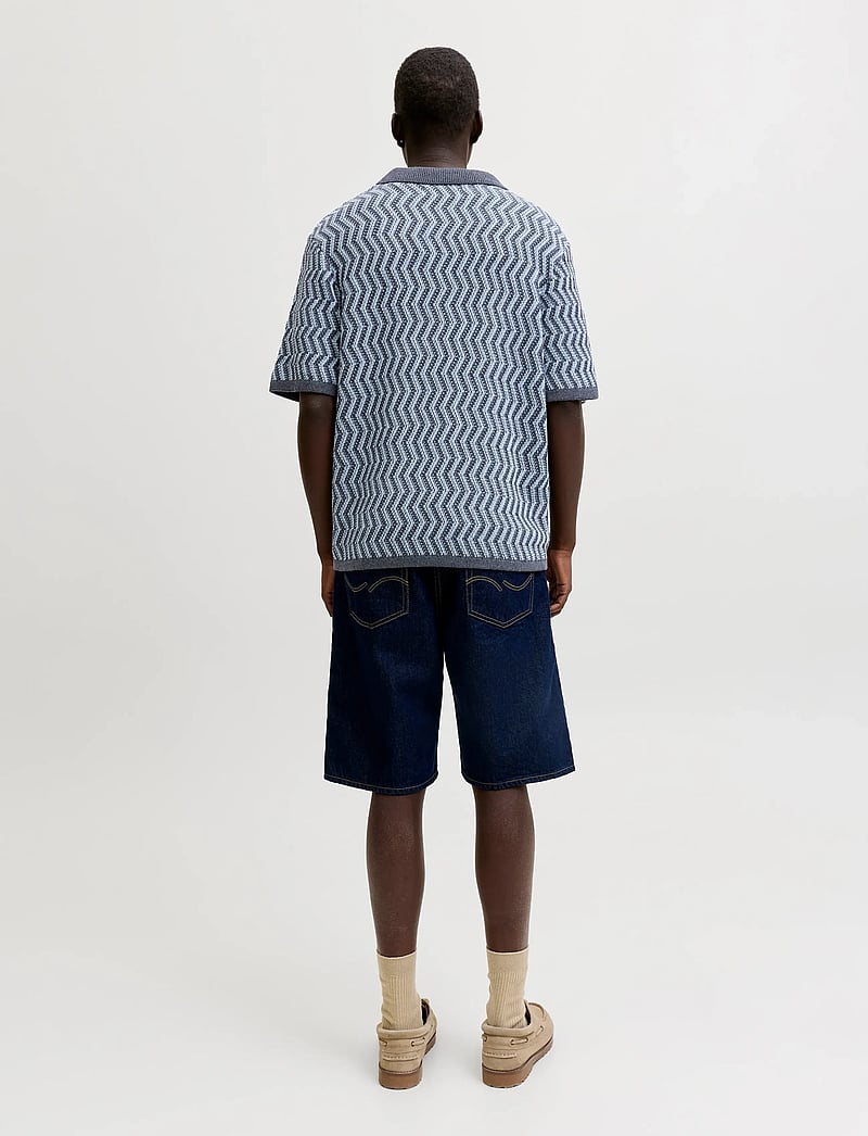 Jack & Jones - JORAIDEN KNIT SPLIT NECK POLO STYD SS26 - polostrik - odyssey gray - 3