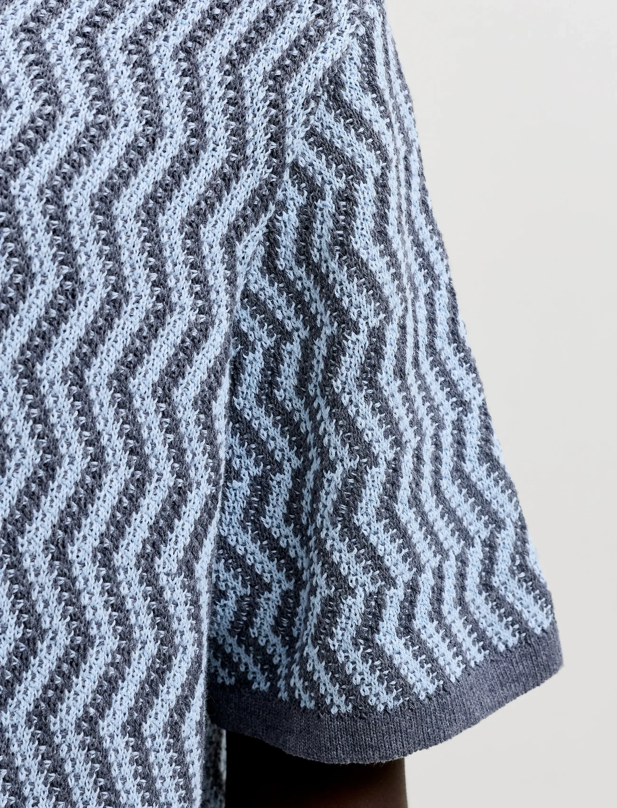 Jack & Jones JORAIDEN KNIT SPLIT NECK POLO STYD SS26 - Strickmode - ODYSSEY GRAY / grey