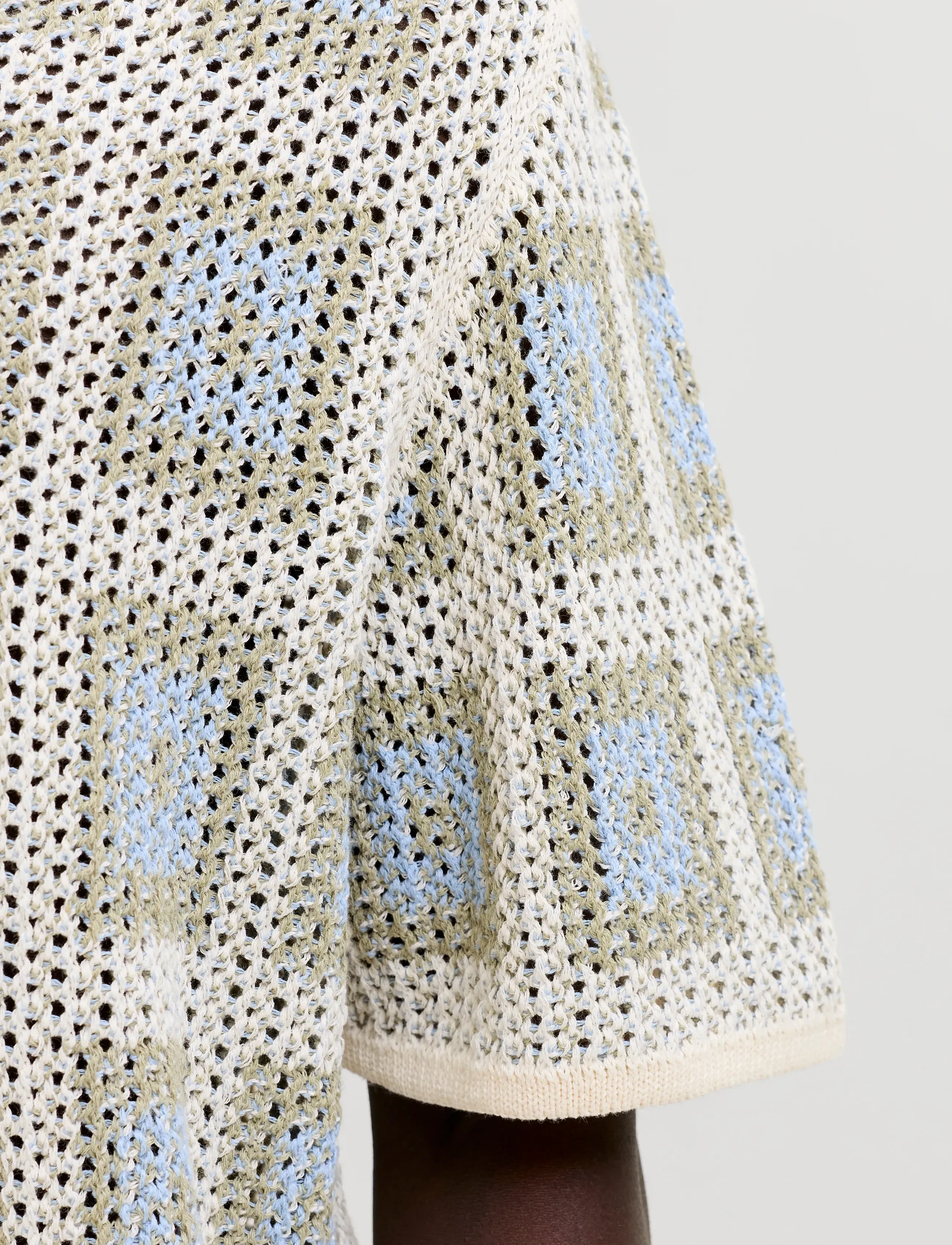 Jack & Jones - JORAIDEN KNIT SPLIT NECK POLO STYD SS26 - gestrickte polohemden - sea salt - 5
