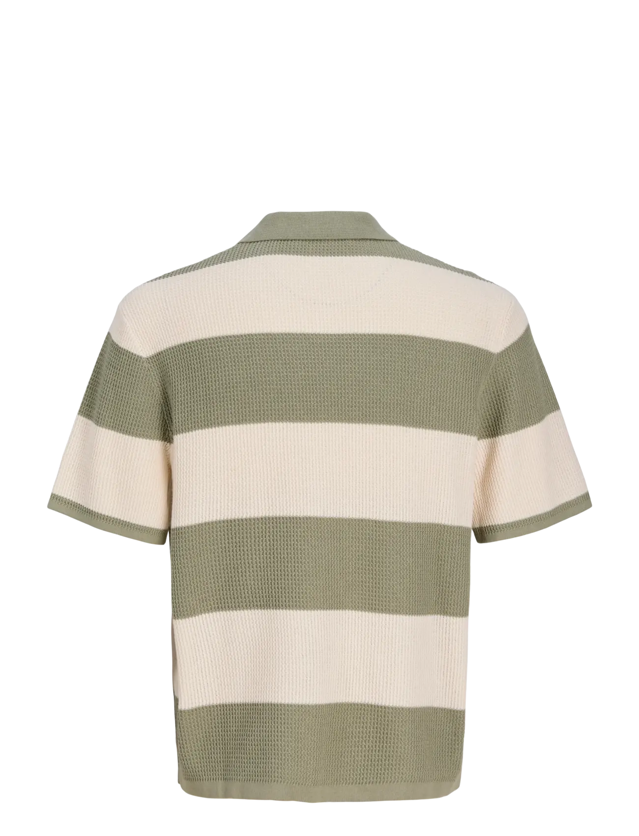 Jack & Jones - JORLIAM KNIT STRIPE SPLIT NECK STYD SS26 - gestrickte polohemden - sea salt - 2