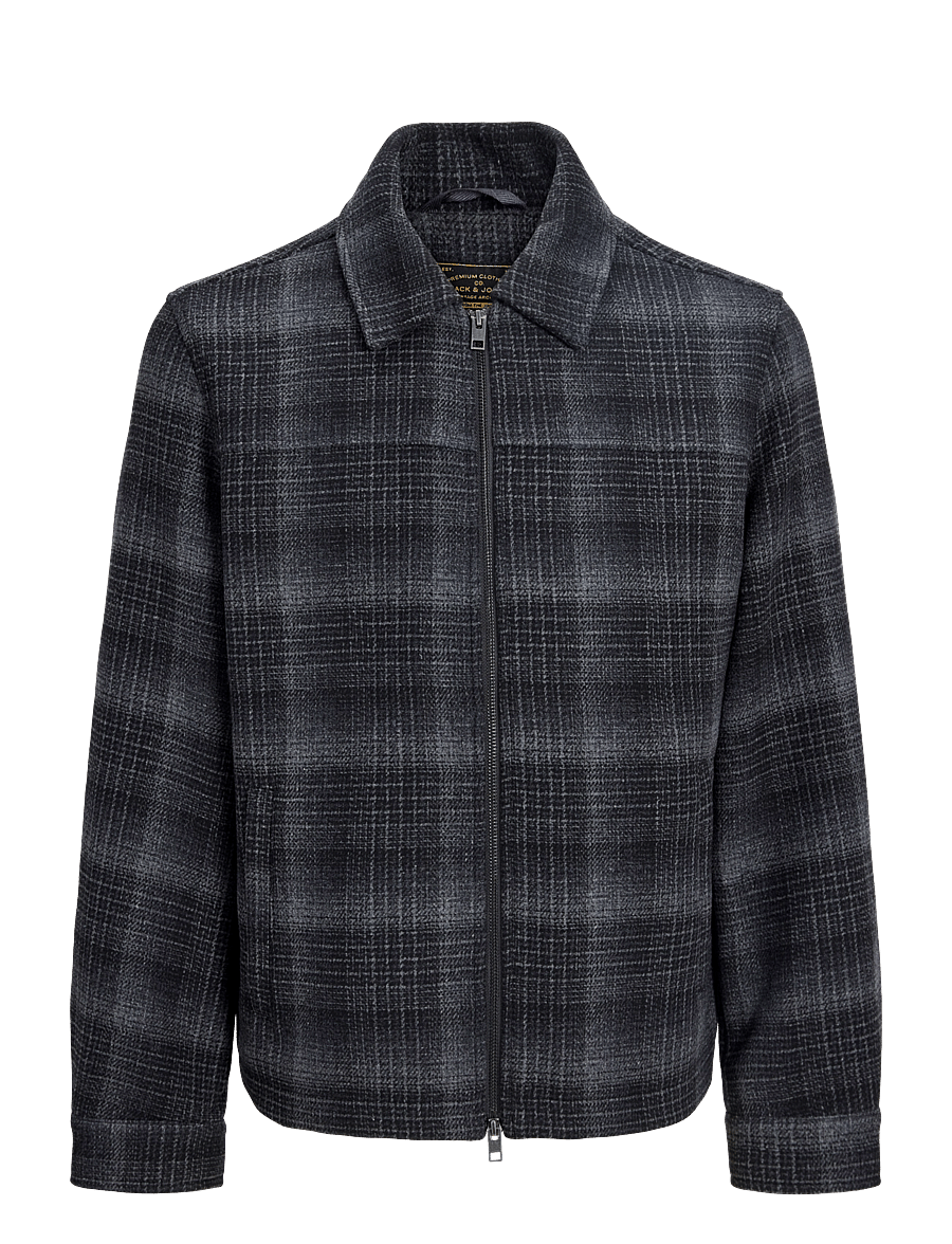Jack & Jones - JPRBLAWARNER WOOL BLEND JACKET - jakker - dark grey melange - 0