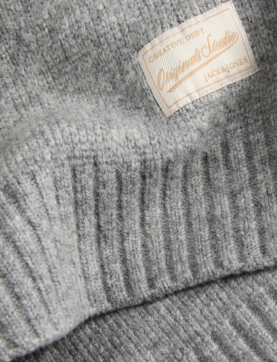 Jack & Jones - JORMONTREAL KNIT OLLIE ZIP CARDIGAN LN - pullover mit durchgehendem reißverschluss - light grey melange - 2