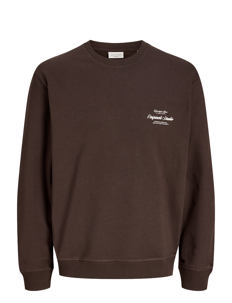 Jack & Jones - JORNORREBRO TYPO BACK SWEAT CREW NECK - kollektioner - java - 1