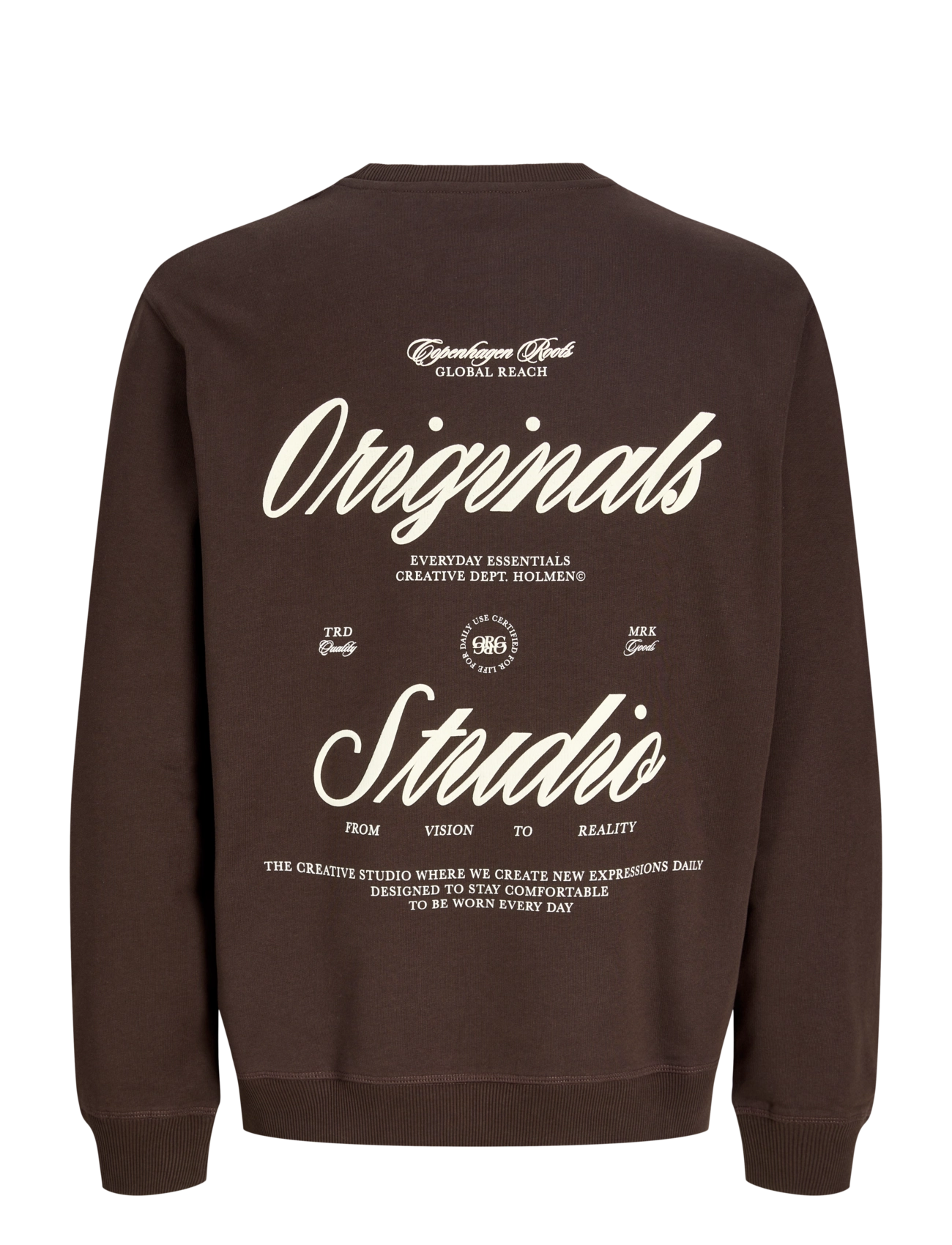 Jack & Jones - JORNORREBRO TYPO BACK SWEAT CREW NECK - kollektioner - java - 2