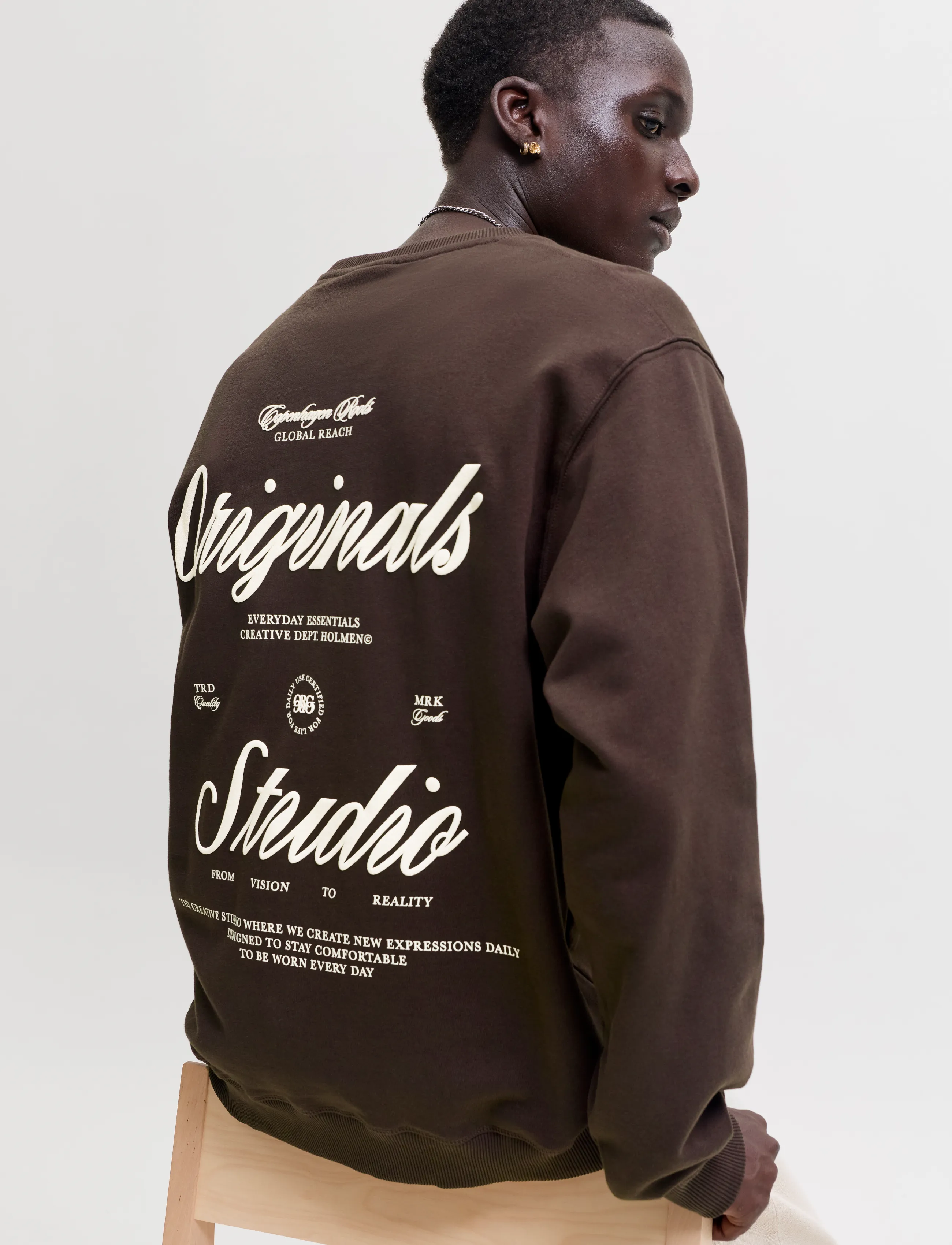Jack & Jones - JORNORREBRO TYPO BACK SWEAT CREW NECK - kollektioner - java - 5