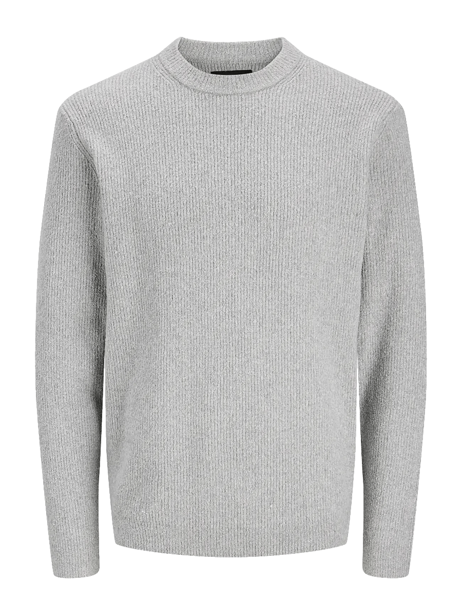 Jack & Jones - JPRBLAWESLEY KNIT MOCK NECK BF - rundhalsad - light grey melange - 0