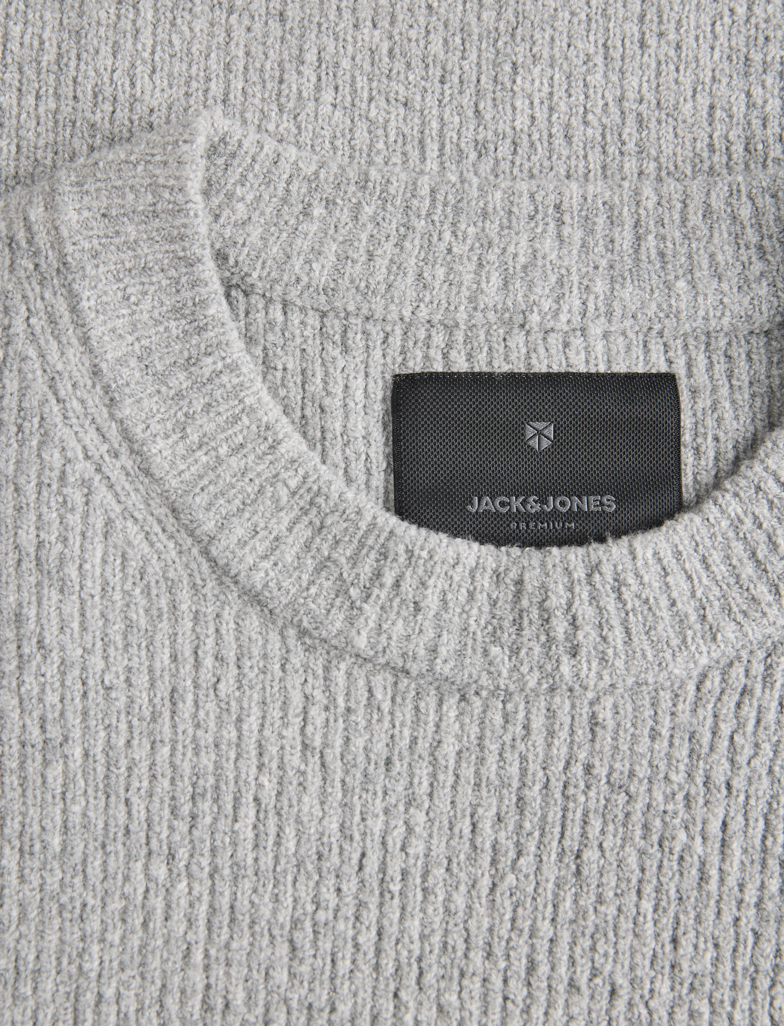 Jack & Jones - JPRBLAWESLEY KNIT MOCK NECK BF - rundhalsad - light grey melange - 3