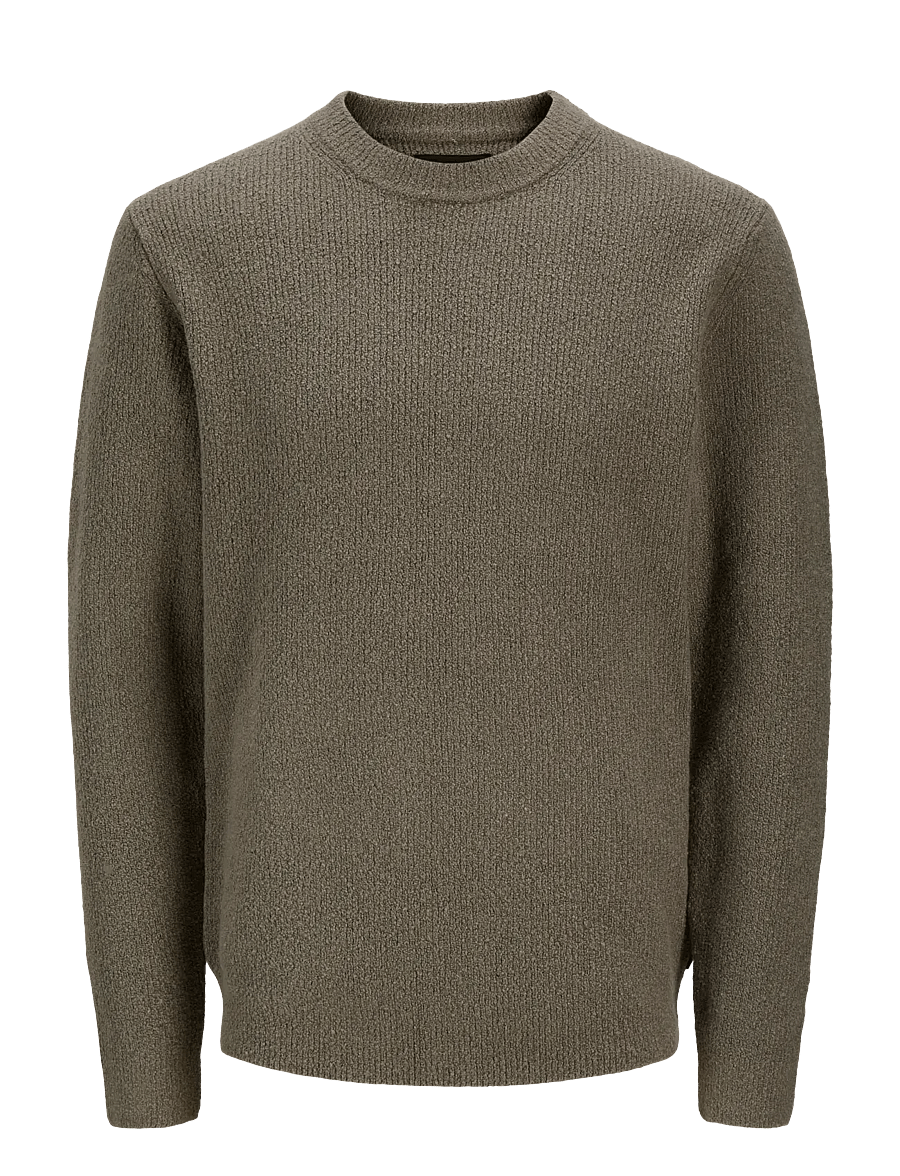 Jack & Jones - JPRBLAWESLEY KNIT MOCK NECK BF - rundhalsad - smokey olive - 0