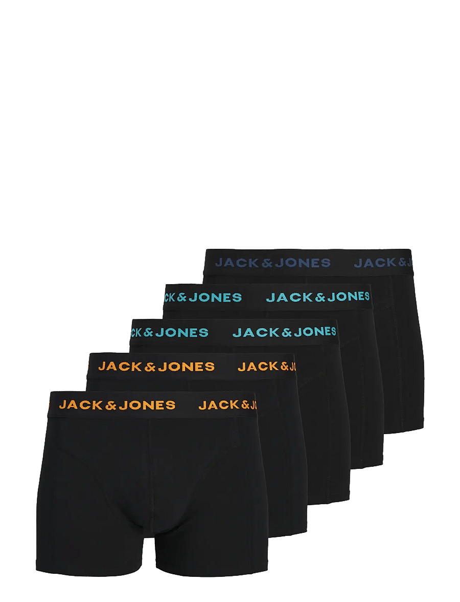 Jack & Jones - JACLAD SOLID TRUNKS 5 PACK - unterhosen im multipack - black - 0