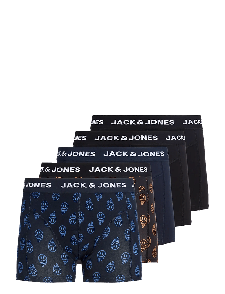 Jack & Jones - JACDALE SMILEY TRUNKS 5 PACK - black - 1
