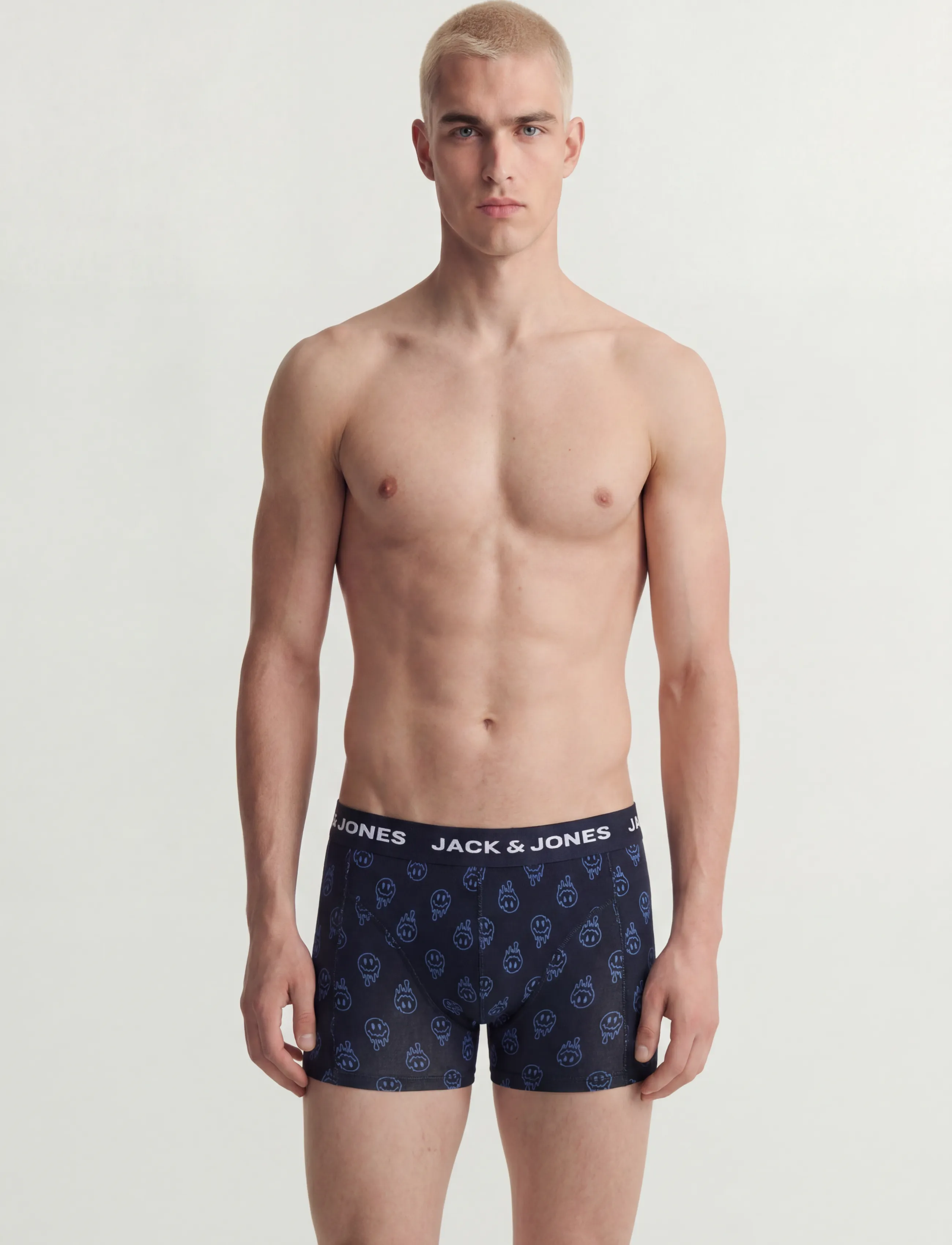 Jack & Jones JACDALE SMILEY TRUNKS 5 PACK - Looks for less - BLACK / black