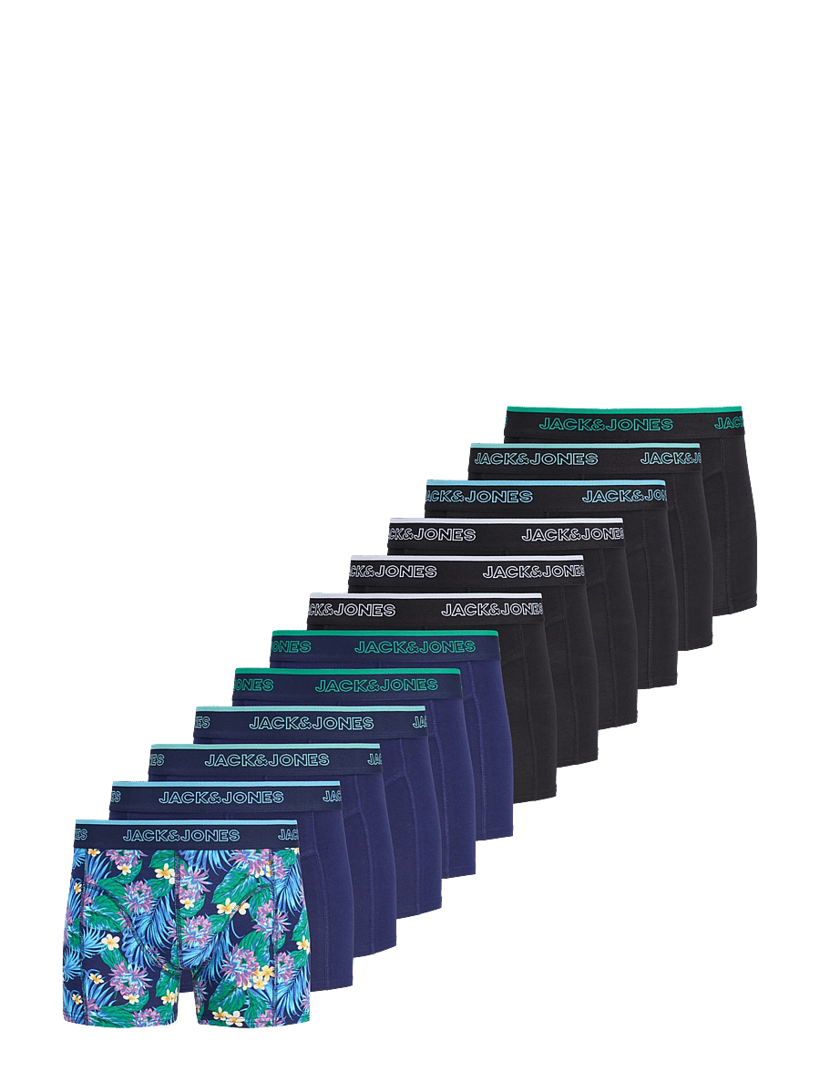 Jack & Jones - JACAARON FLOWER TRUNKS 12 PACK - ocean cavern - 0