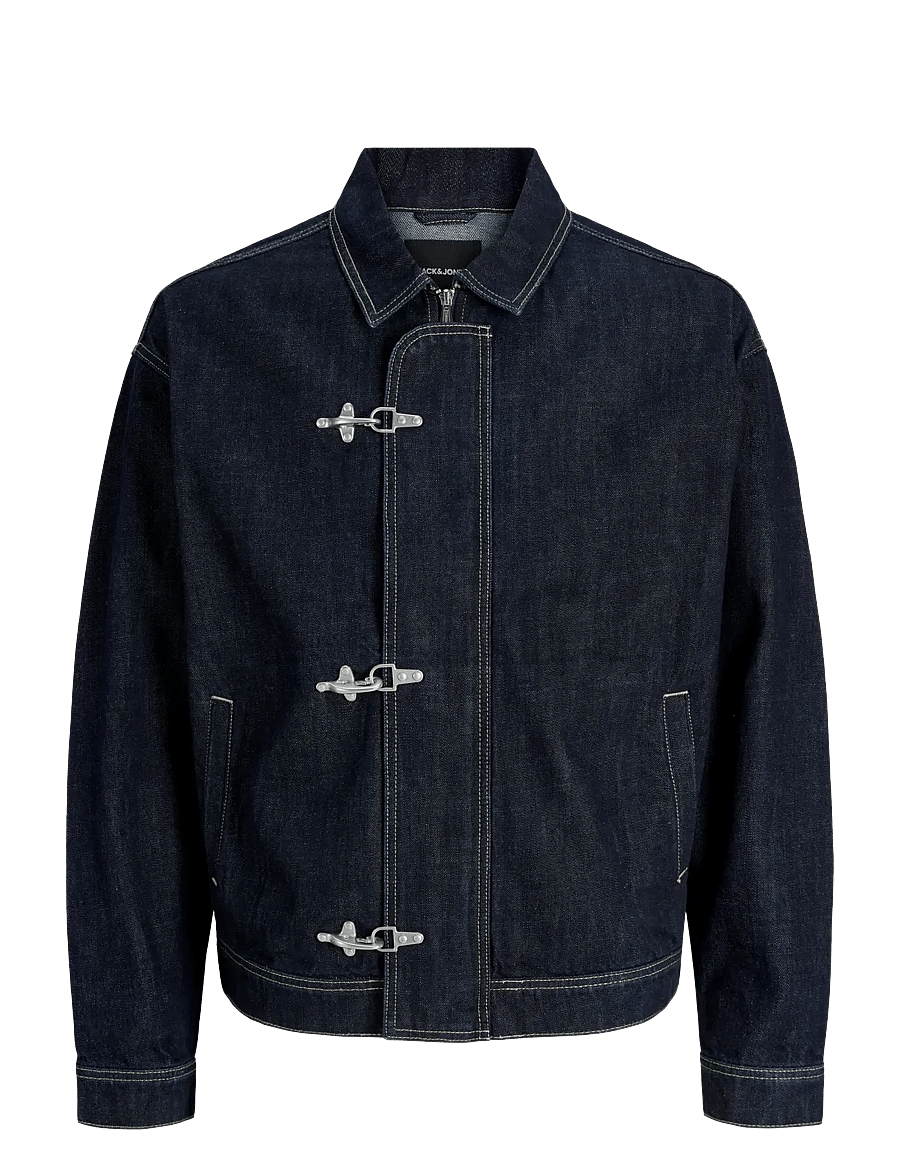 Jack & Jones - JJIFIREMAN CLASP JACKET AKM 387 LN ST - ungefütterte denimjacken - blue denim - 1
