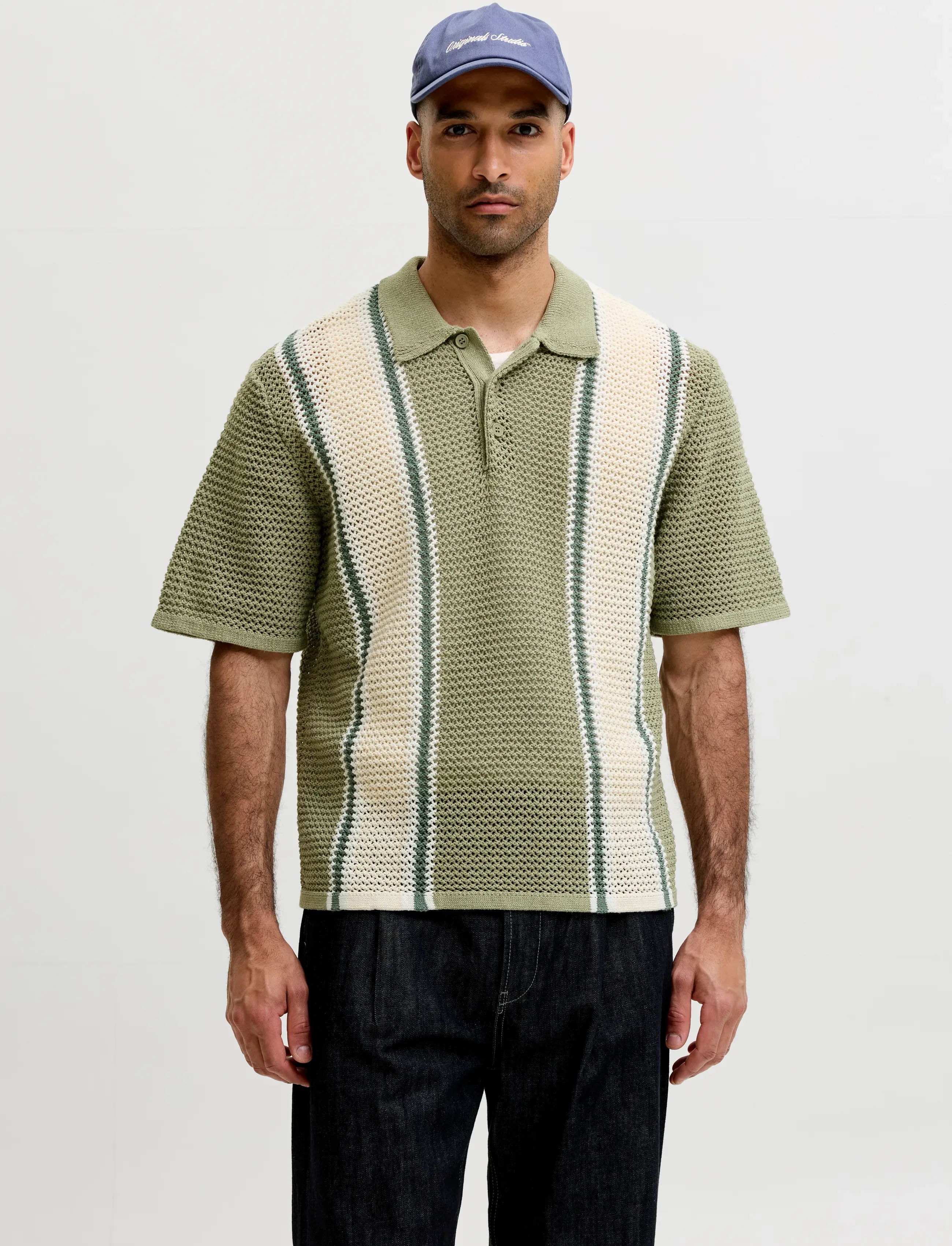 Jack & Jones Jorbenson Knit Ss Polo Styd Ss26, XL, Polos, Mehrfarbig/gemustert - Short-sleeved, Männerswear