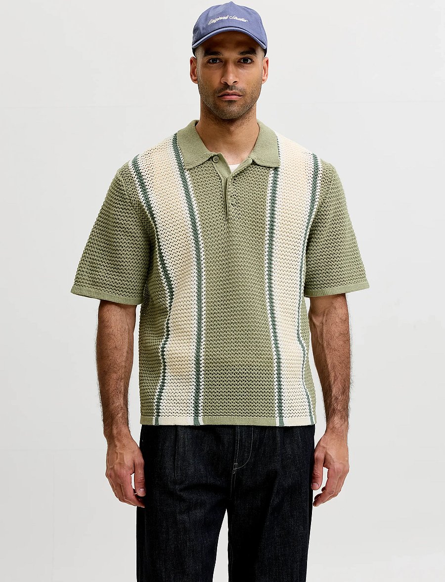 Jack & Jones - JORBENSON KNIT SS POLO STYD SS26 - seagrass - 0