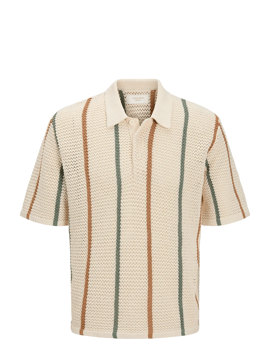 Jack & Jones - JORBENSON KNIT SS POLO STYD SS26 - sea salt - 1
