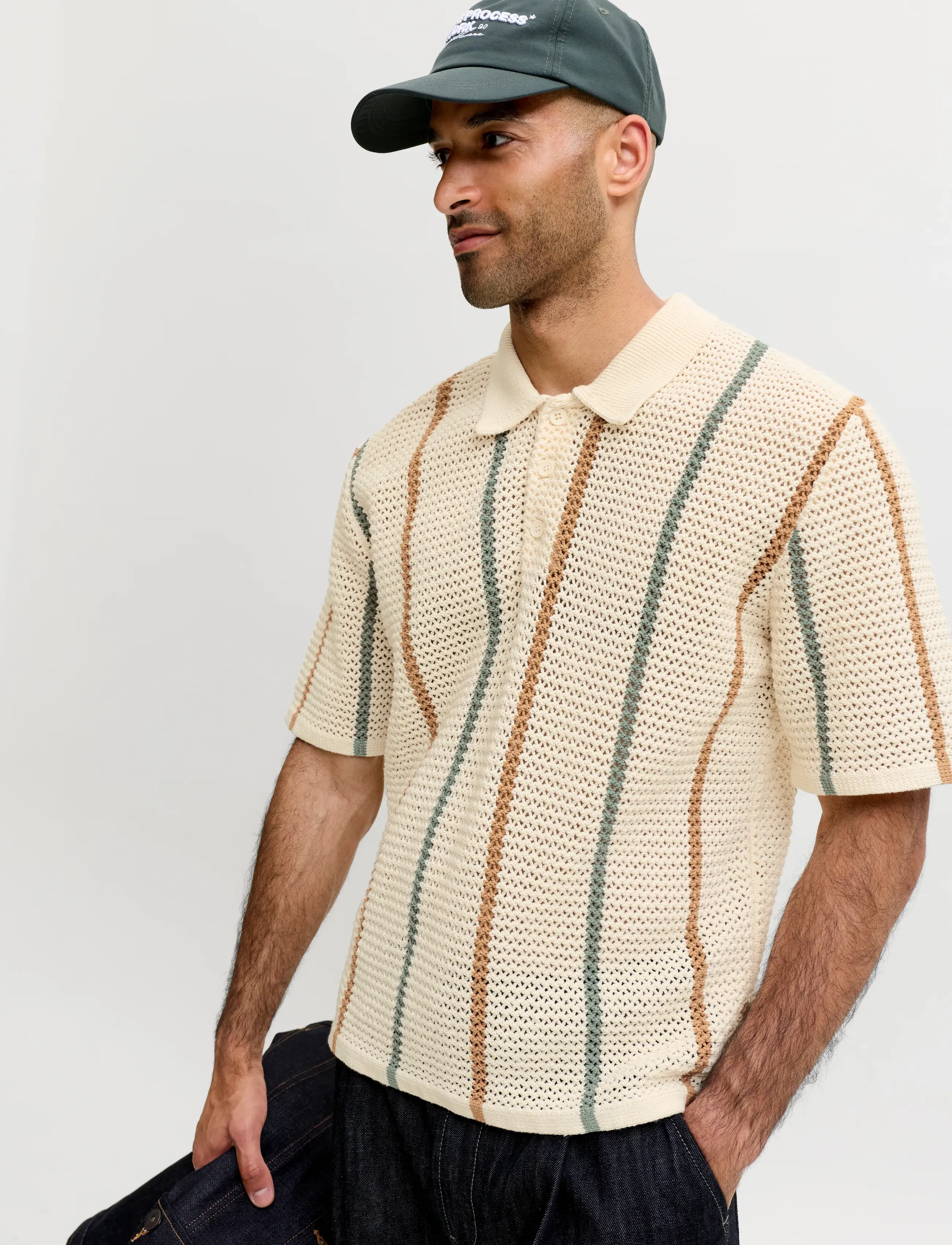 JACK & JONES Jorbenson Knit Ss Polo Styd Ss26 pikéer herr – bild 6