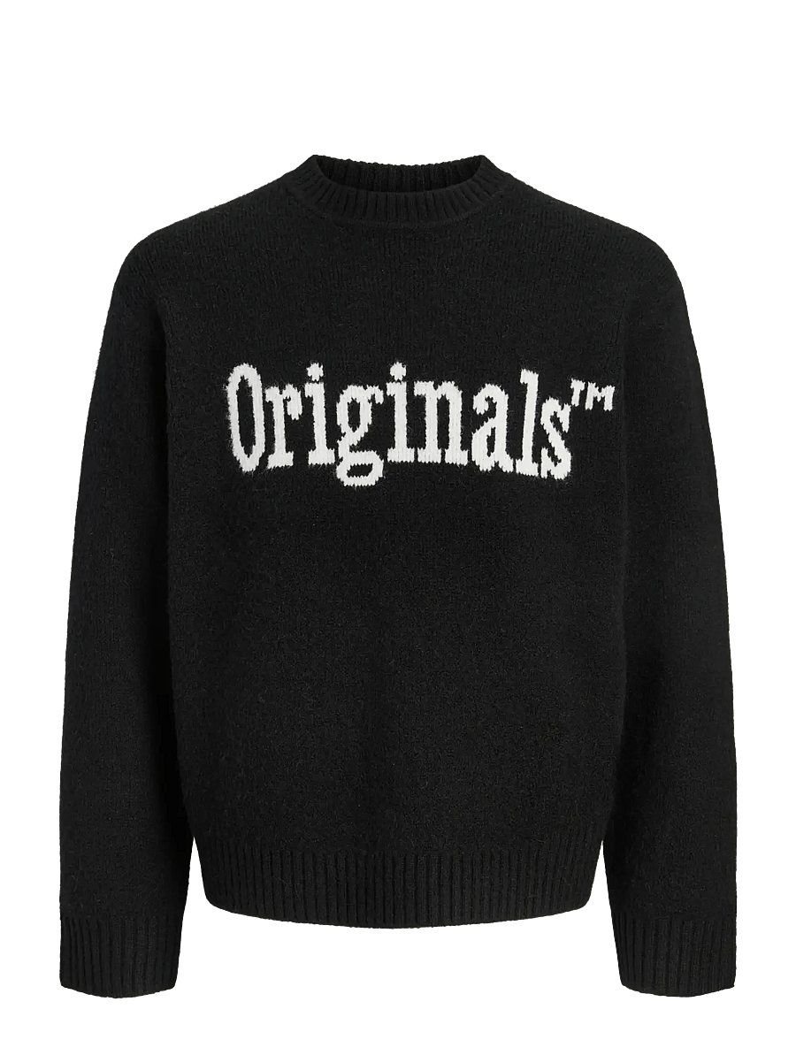 Jack & Jones - JORMONTREAL KNIT OLLIE CN JAQUARD LN - rundhalsad - black - 0