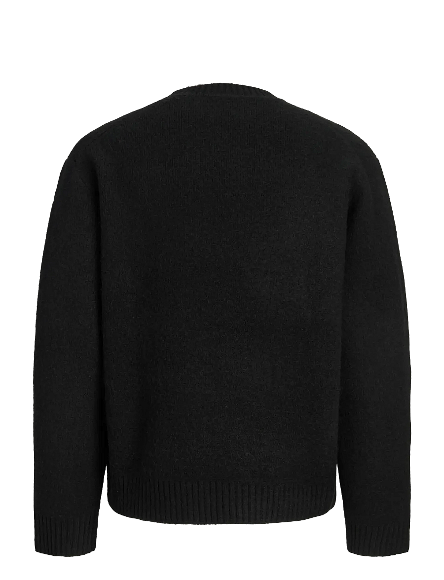 Jack & Jones - JORMONTREAL KNIT OLLIE CN JAQUARD LN - rundhalsad - black - 1
