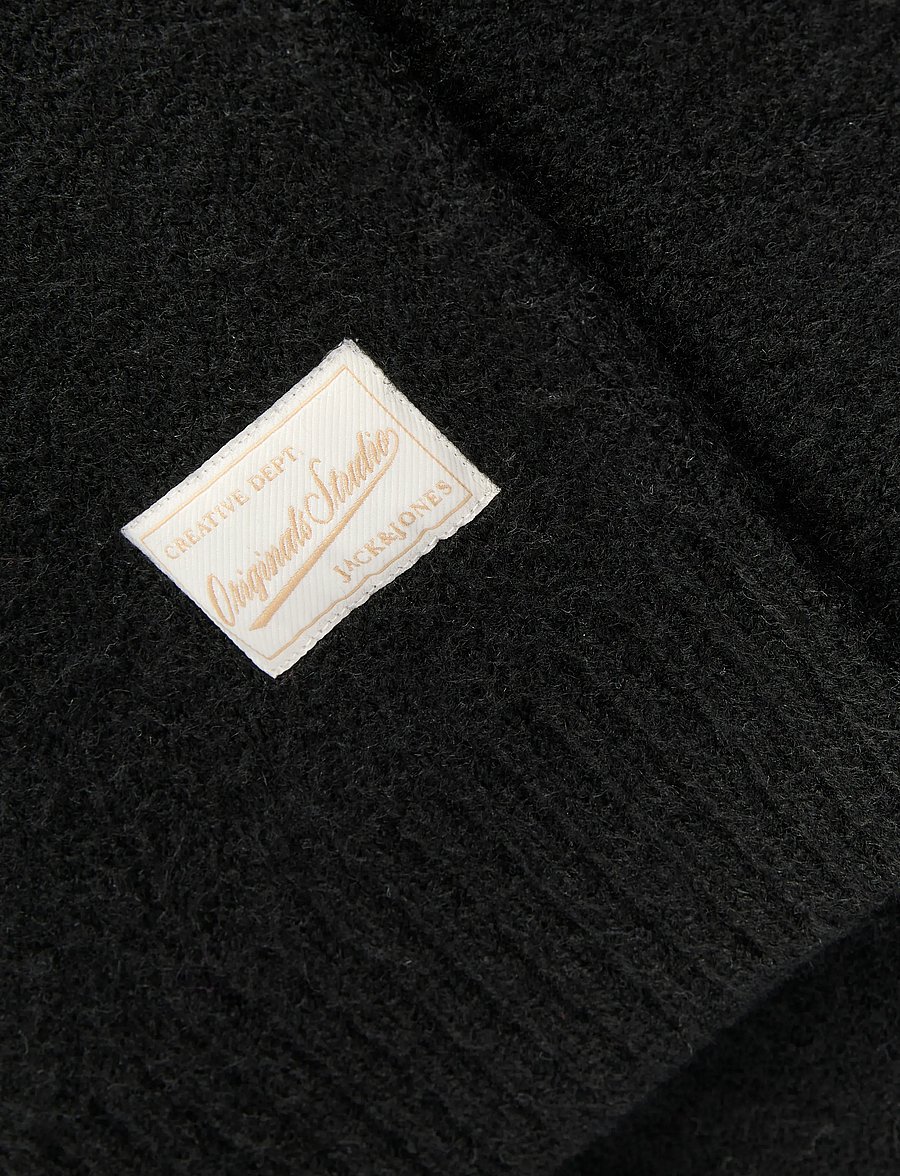 Jack & Jones - JORMONTREAL KNIT OLLIE CN JAQUARD LN - rundhalsad - black - 2