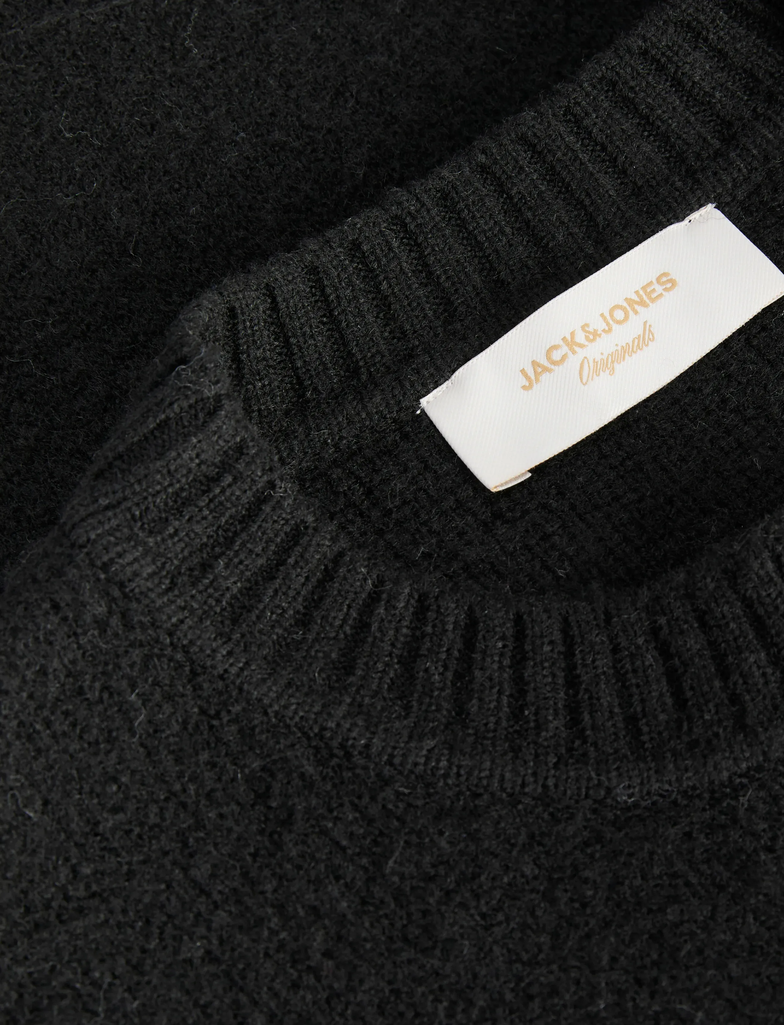 Jack & Jones - JORMONTREAL KNIT OLLIE CN JAQUARD LN - rundhalsad - black - 3
