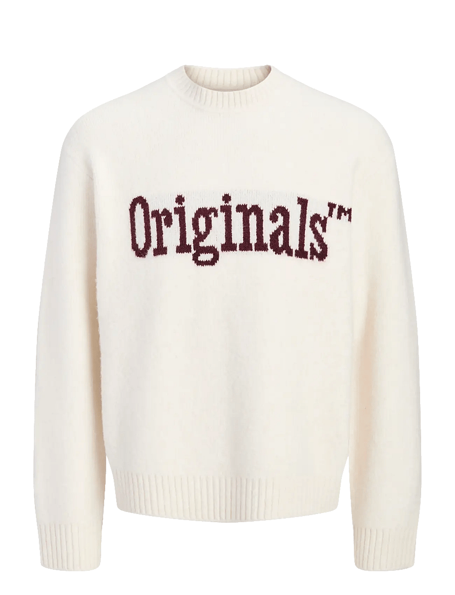 Jack & Jones - JORMONTREAL KNIT OLLIE CN JAQUARD LN - rundhalsad - sea salt - 0