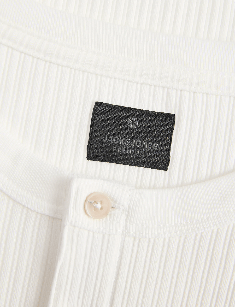 Jack & Jones - JPRBLAKIAN LS HENLEY TEE STYD - kollektsioonid - cloud dancer - 2