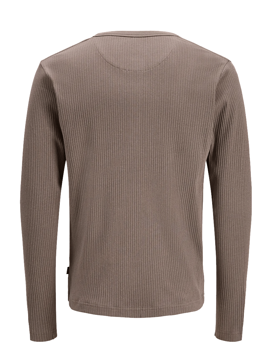 Jack & Jones - JPRBLAKIAN LS HENLEY TEE STYD - long-sleeved t-shirts - falcon - 1