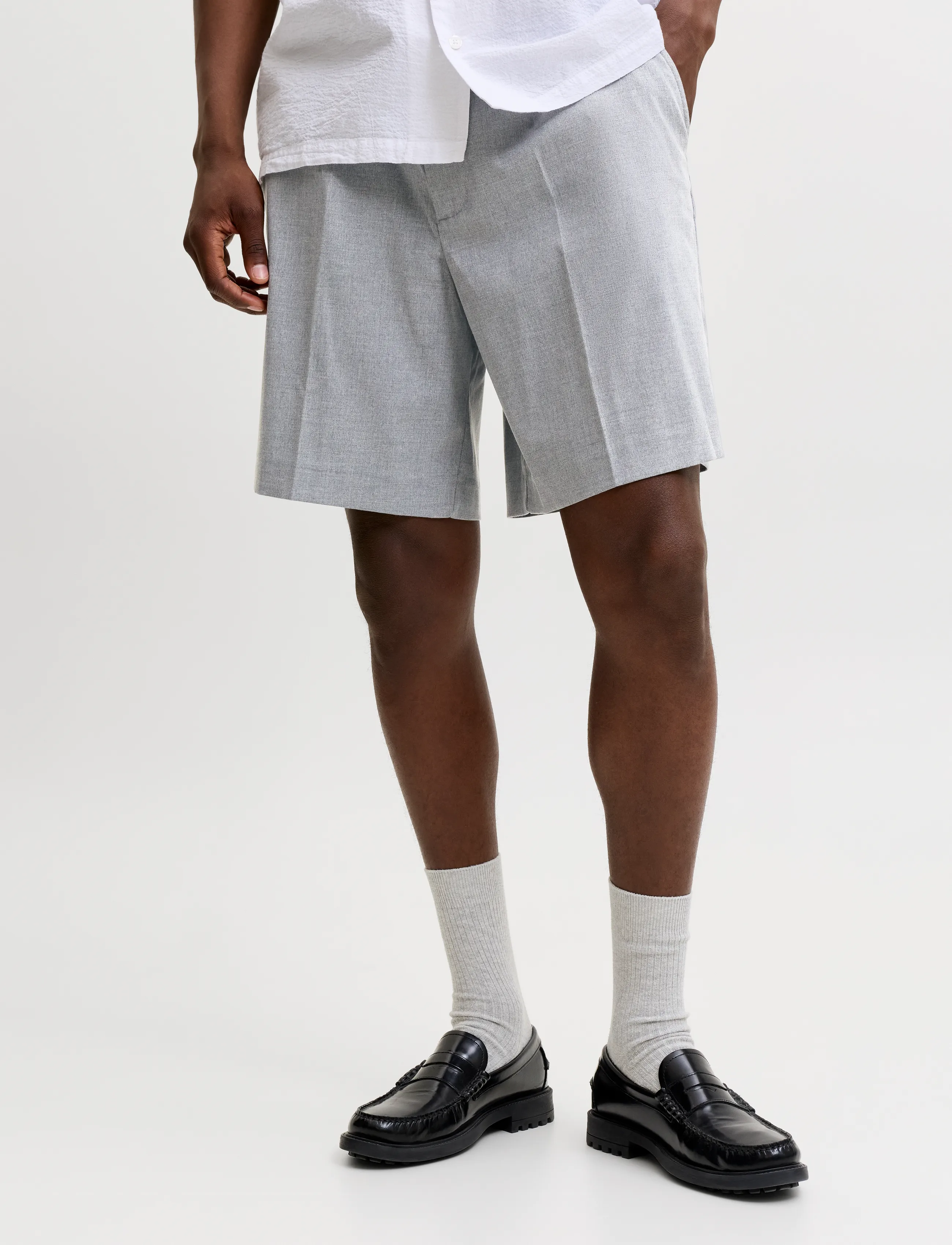 Jack & Jones Jpstbill Asher Shorts Reg Styd Ss26, Mænd, Plisserede Shorts, Grå, Str: XL