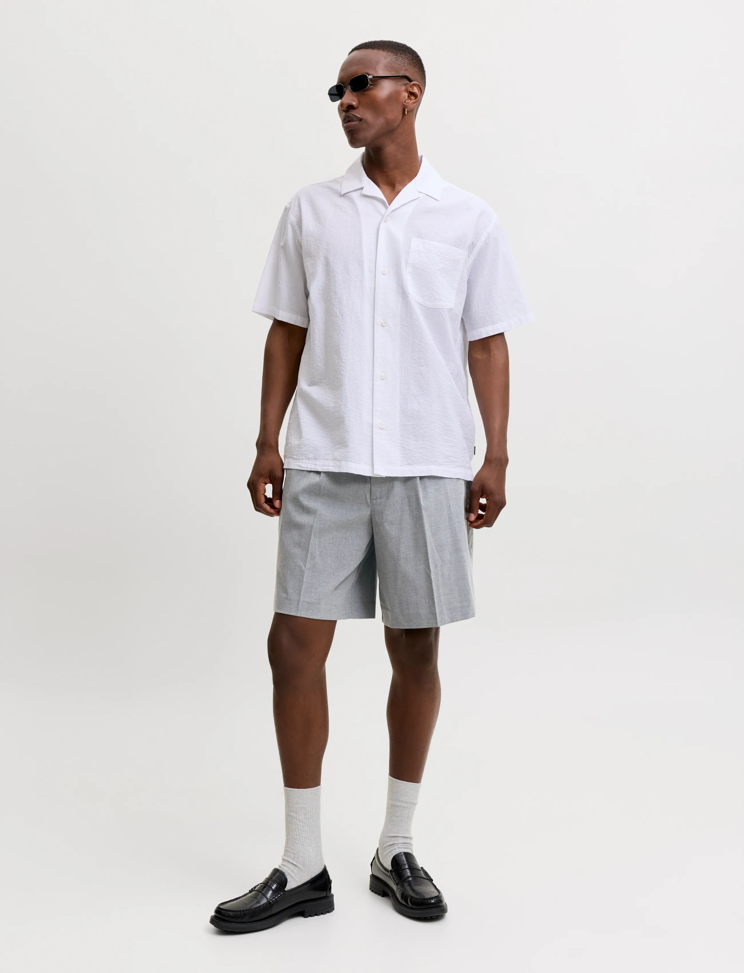 Jack & Jones - JPSTBILL ASHER SHORTS REG STYD SS26 - casual shorts - grey - 4
