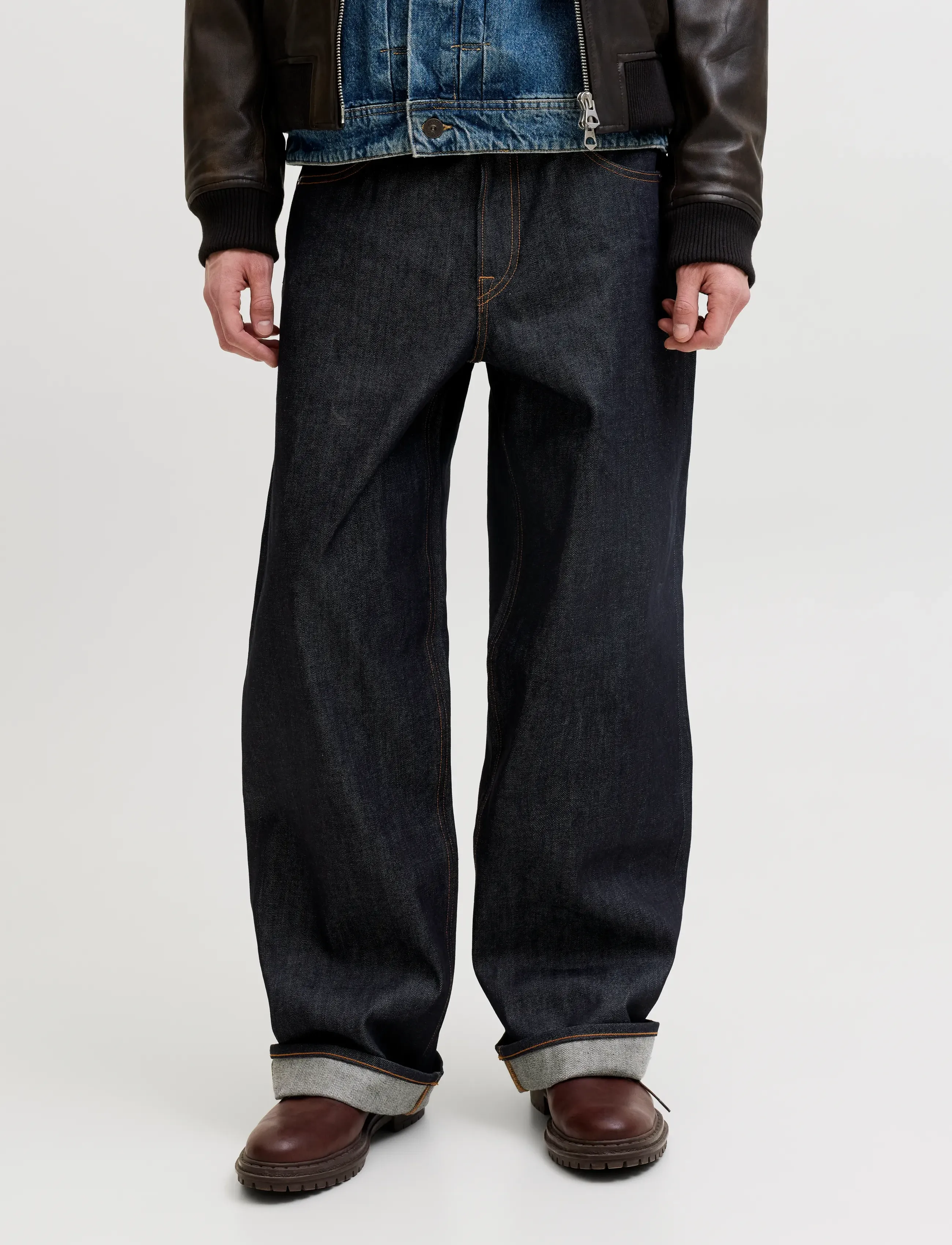 Jack & Jones - JJIDAVE JJCLASSIC SELVEDGE AM 633 STYD - weite jeans - blue denim - 0