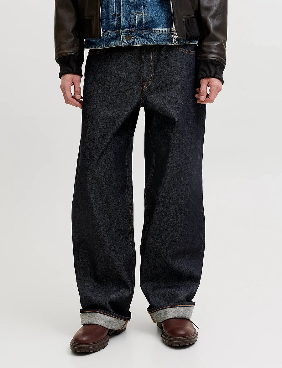 Jack & Jones - JJIDAVE JJCLASSIC SELVEDGE AM 633 STYD - weite jeans - blue denim - 0