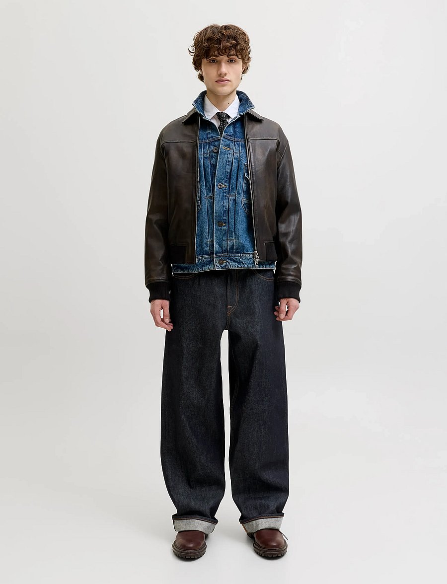 Jack & Jones - JJIDAVE JJCLASSIC SELVEDGE AM 633 ST LN - alt laienevad teksad - blue denim - 4
