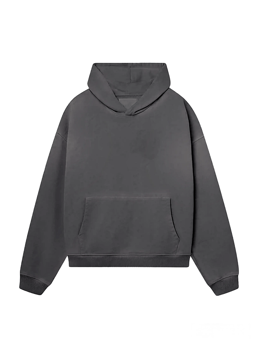 Jack & Jones - JCOTRACE WASHED SWEAT HOOD SMU - kapuutsiga dressipluusid - asphalt - 0