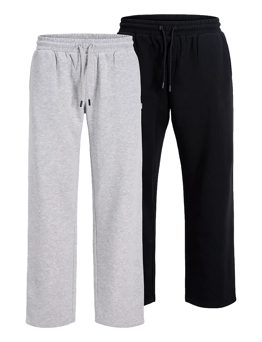 Jack & Jones - JPSTBILL BRADLEY SWEAT PANT 2PK MP - kollektioner - light grey melange - 1