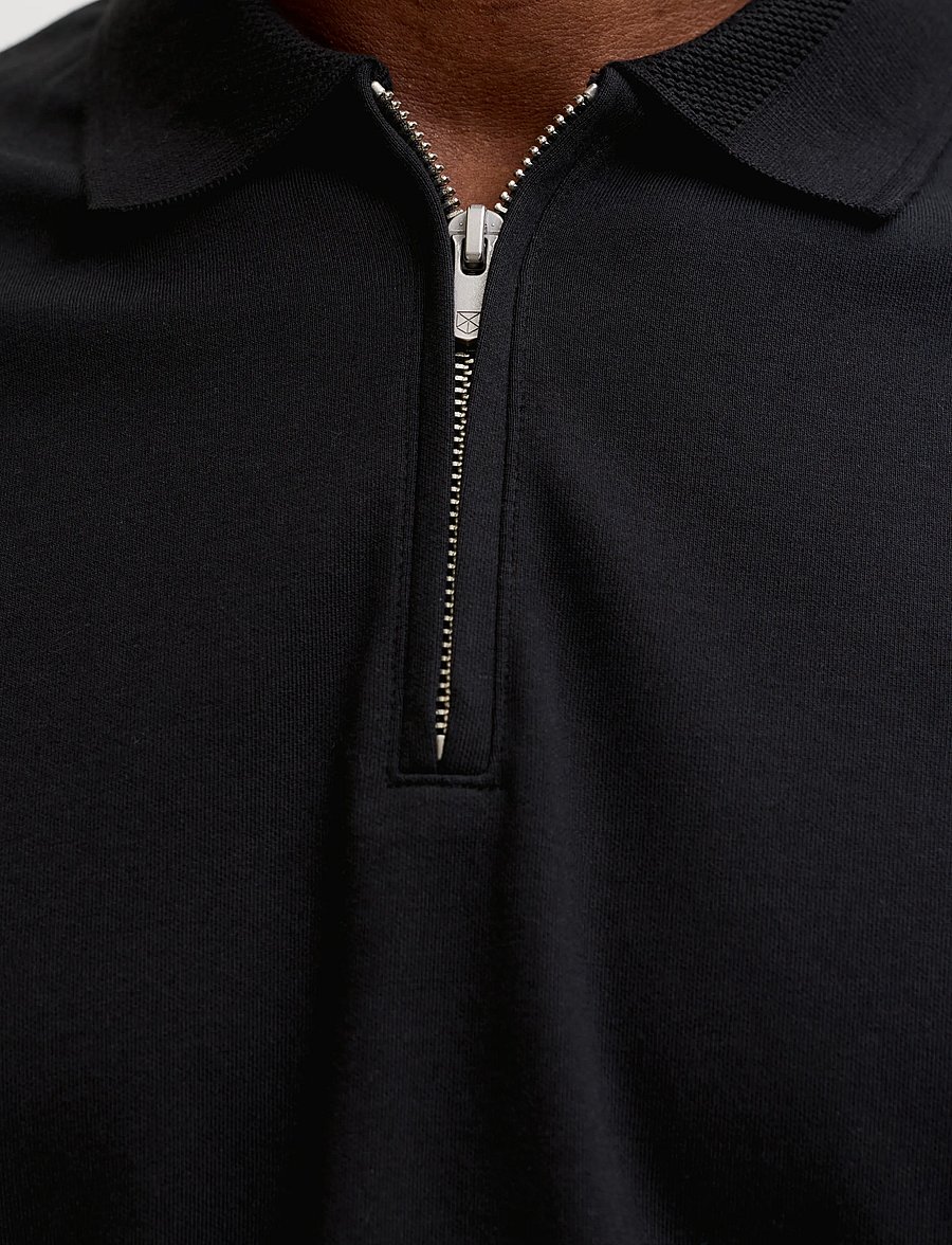 Jack & Jones - JPRBLAETHAN LS ZIP POLO 2PK MP - pikkade varrukatega polod - black - 3
