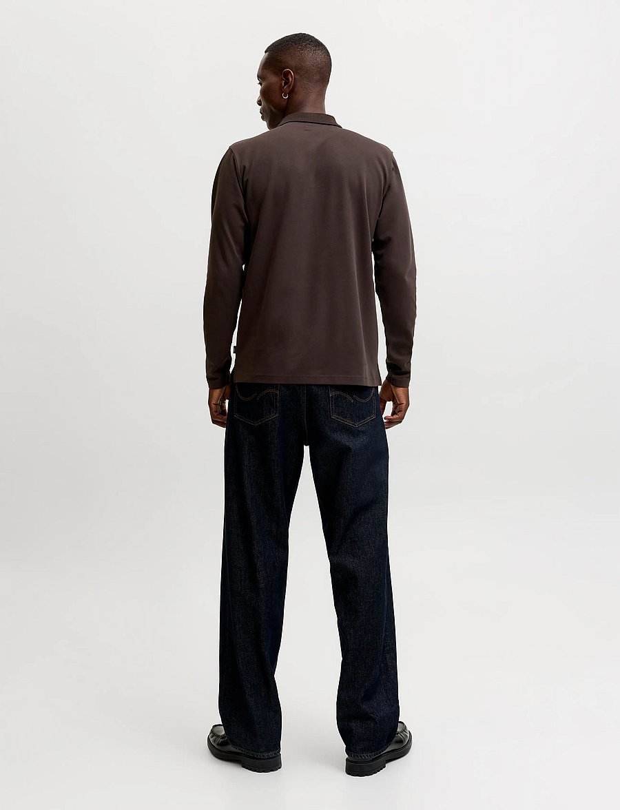 Jack & Jones - JPRBLAETHAN LS ZIP POLO 2PK MP - pikkade varrukatega polod - chocolate torte - 2