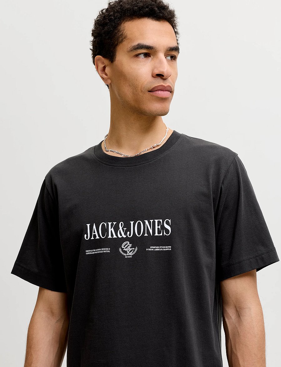 Jack & Jones - JORFREDERIKSBERG BRANDING TEE 3PK MP - multipack t-shirts - black - 3