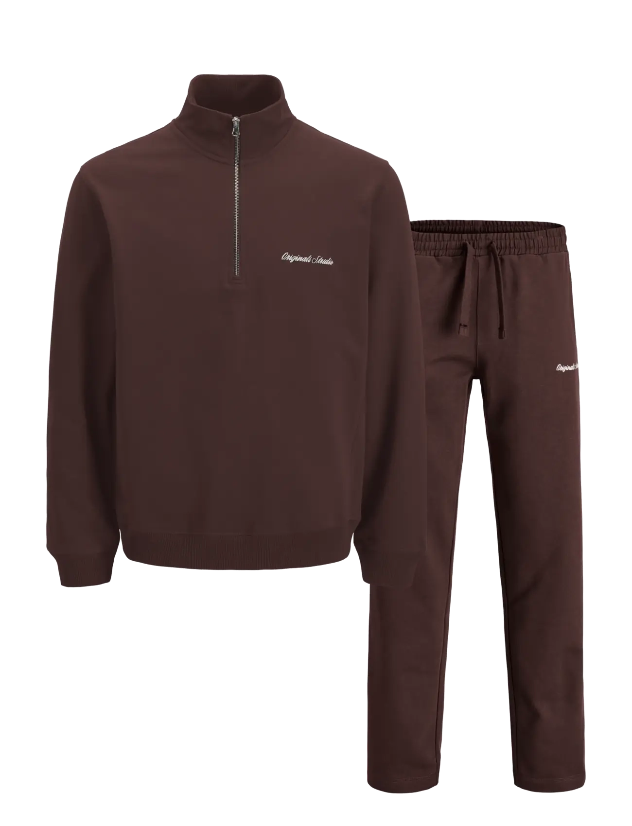 Jack & Jones JORNORREBRO EMB SWEAT HN W. PANTS SET MP - Uus - JAVA / brown