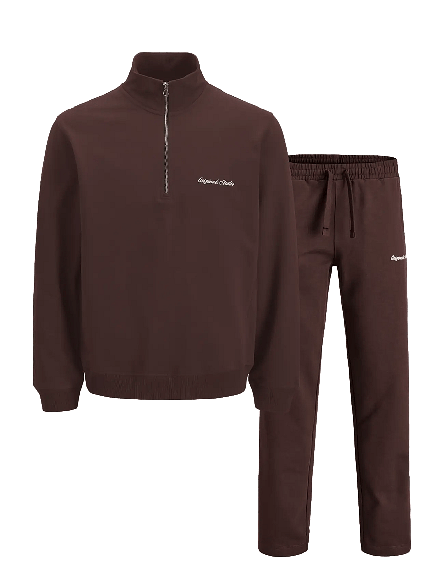 Jack & Jones - JORNORREBRO EMB SWEAT HN W. PANTS SET MP - java - 0